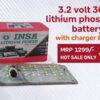 3.2VOLT 30AH LITHIUM PHOSPHATE BATTERY. LIGHT .CHARGER