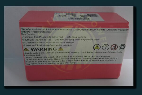 3.2VOLT 30AH LITHIUM PHOSPHATE BATTERY. LIGHT .CHARGER